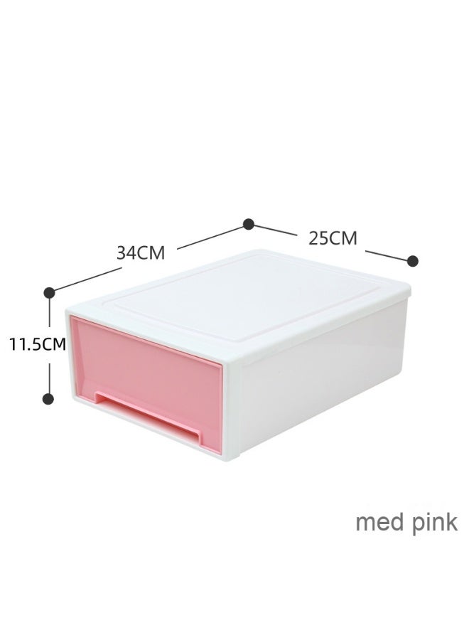 NIBEMINENT Plastic Storage Bins Stackable Storage Bins On Wheels Storage Bins Storage Bins Closet Organizer And Living Room Office Dormitory Storage Bins - Image 1