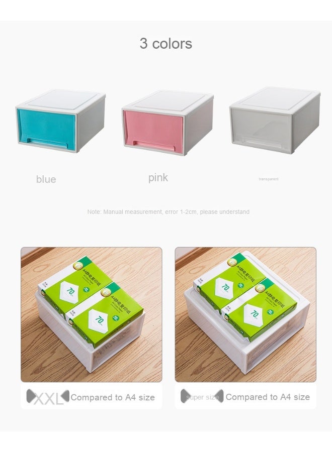 NIBEMINENT Plastic Storage Bins Stackable Storage Bins On Wheels Storage Bins Storage Bins Closet Organizer And Living Room Office Dormitory Storage Bins - Image 3
