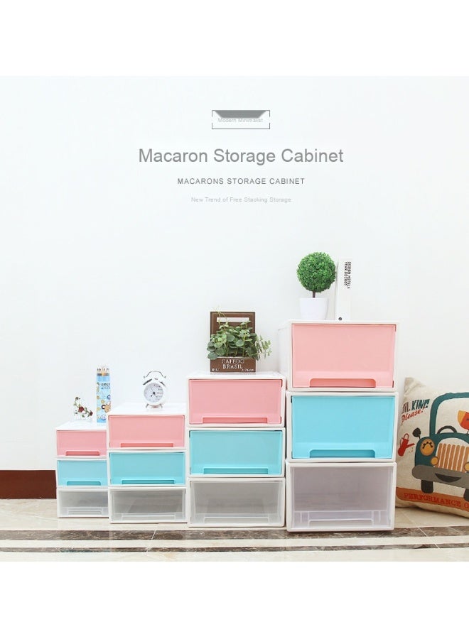 NIBEMINENT Plastic Storage Bins Stackable Storage Bins On Wheels Storage Bins Storage Bins Closet Organizer And Living Room Office Dormitory Storage Bins - Image 4