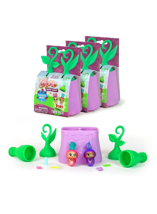 Blume مجموعة دمى بيبي بوب ميني، 3 قطع، 6 دمى لطيفة قابلة للتجميع للبنات - Image 1