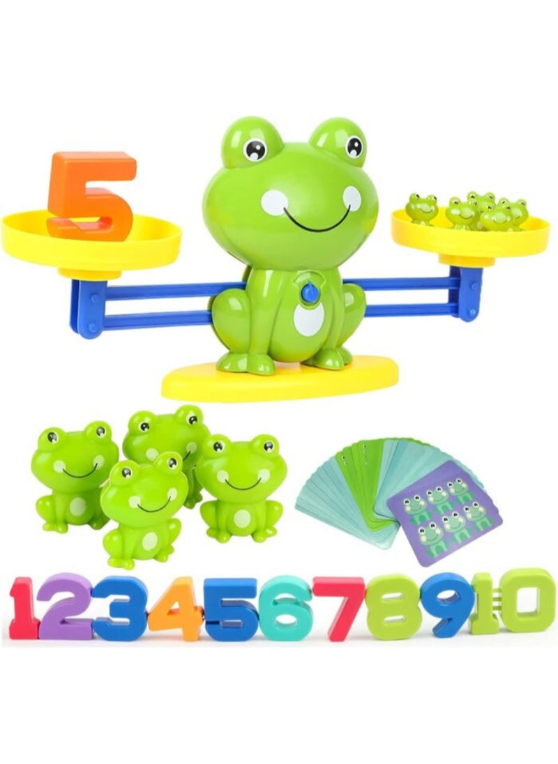 Generic - Creative Frog Math Balance Game for Kids – Educational Toy with Numbers, Weighing Scales, and Cute Frogs – Fun Counting and Number Recognition Toy to Enhance Math Skills for Boys and Girls Ages 3-7 - Image 1