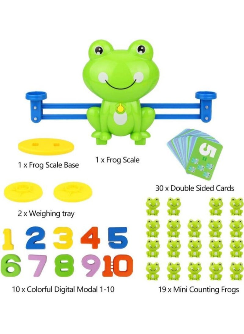 Generic - Creative Frog Math Balance Game for Kids – Educational Toy with Numbers, Weighing Scales, and Cute Frogs – Fun Counting and Number Recognition Toy to Enhance Math Skills for Boys and Girls Ages 3-7 - Image 1