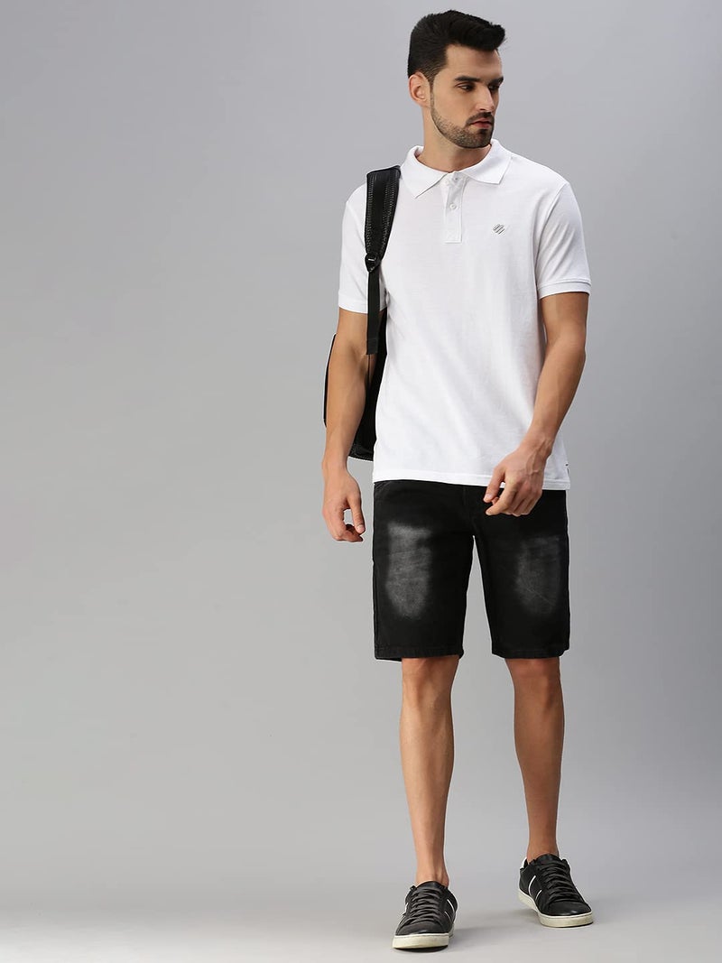 ONN Men's White Half Sleeves Polo Collar T-Shirt (Size : XX-Large) - Image 5
