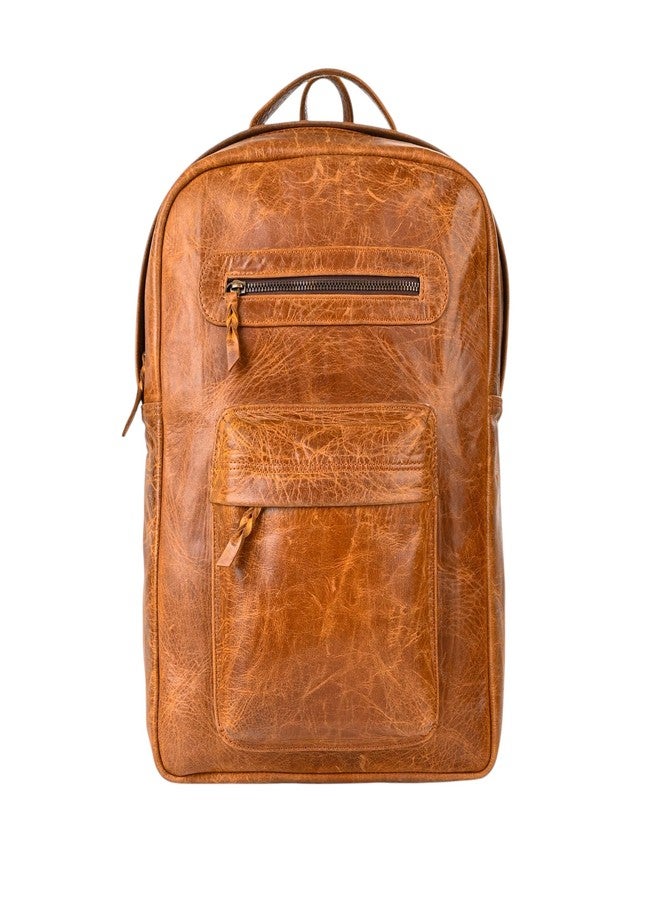 leather Bag for men with Laptop Compartment | Men's Rucksack | Hiking Bag - Brown - Image 1
