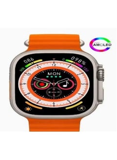 Generic HK8 Pro Max 2.12" AMOLED screen Ultra Smart Watch Series 8 49mm Memory 256MB Battery 320mAh Compass NFC Waterproof IP68 Wireless Charging Orange  - Image 2