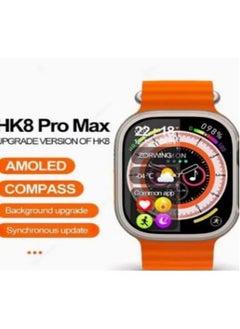 Generic HK8 Pro Max 2.12" AMOLED screen Ultra Smart Watch Series 8 49mm Memory 256MB Battery 320mAh Compass NFC Waterproof IP68 Wireless Charging Orange  - Image 4
