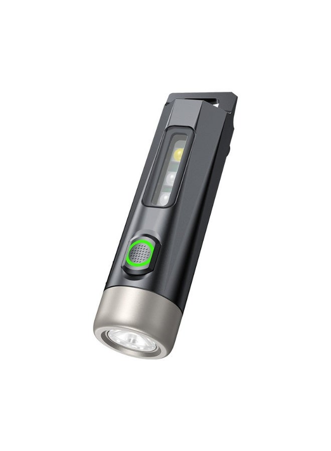 Philips Flashlight Highlight Waterproof Mini Key Chain Multifunction Led Warning Light Emergency Light USB Tpye-C Rechargeable LongBattery UV Light - Image 2