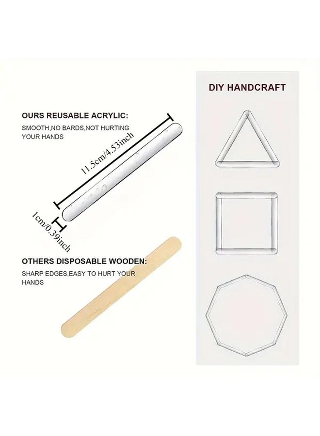20pcs Transparent Acrylic Ice Cream Sticks For Cake Popsicles Decorating - Image 3