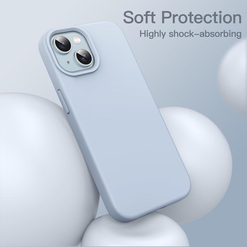 for iPhone 15 6.1-Inch - Silky-Soft Touch Full-Body Protective (Blue) - Image 4