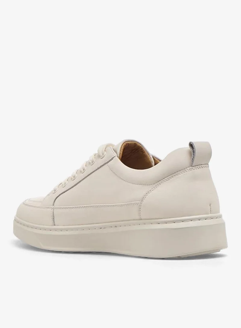 Duchini WHITE Men Lace-Up Leather Ankle Sneakers for Men | Best Price UAE