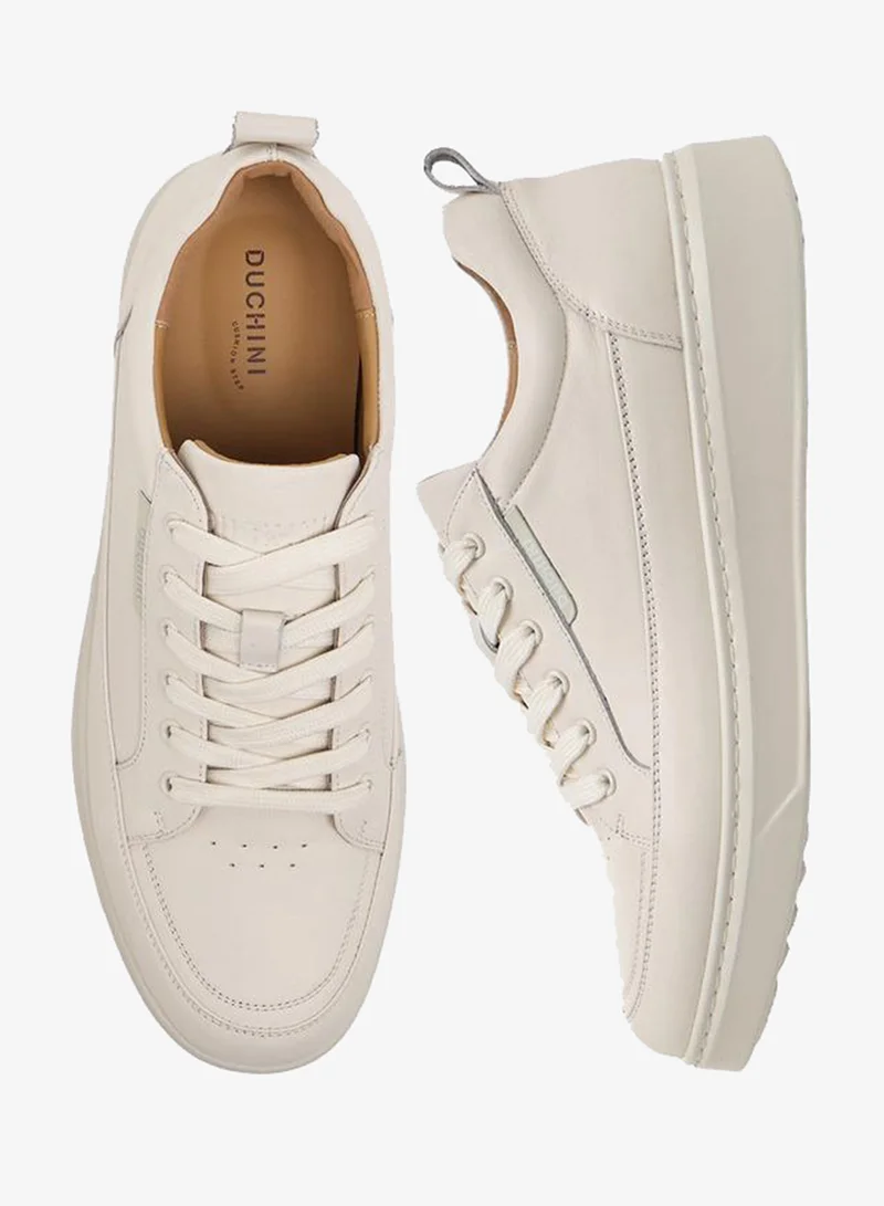 Men Lace-Up Leather Ankle Sneakers