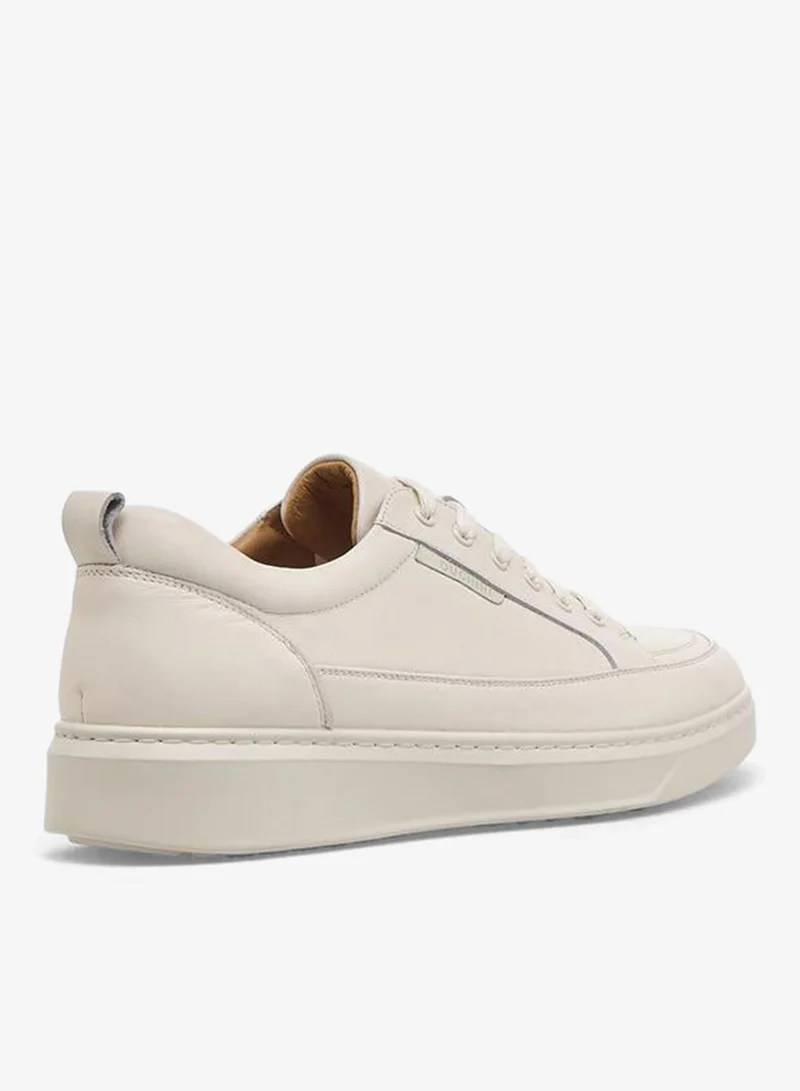Duchini WHITE Men Lace-Up Leather Ankle Sneakers for Men | Best Price UAE