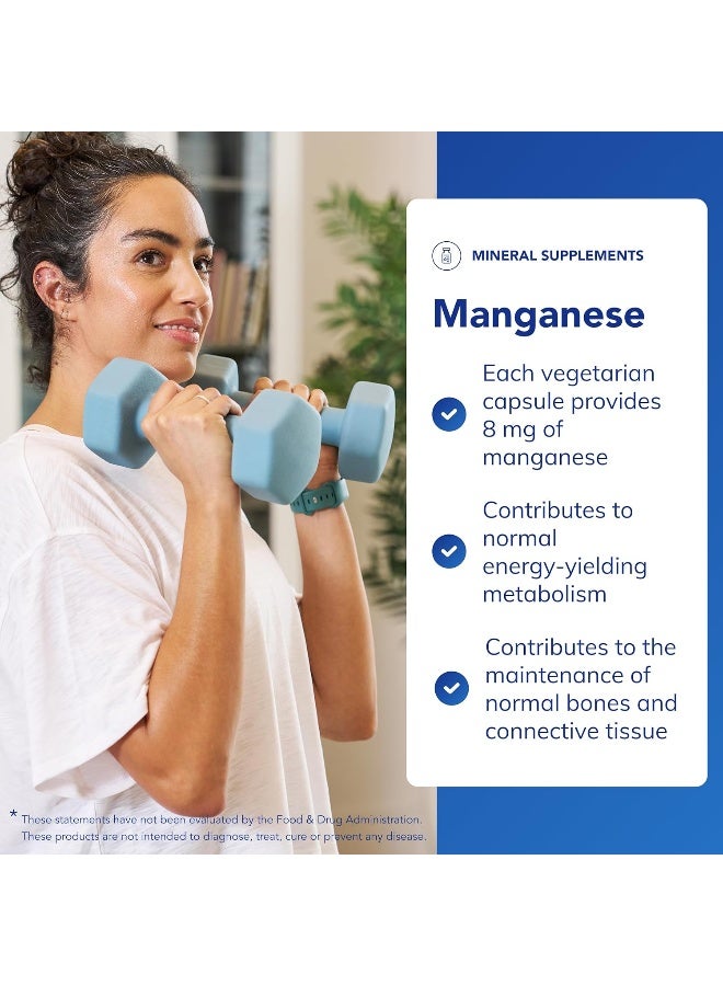 Pure Encapsulations - Manganese 8mg - Highly Bioavailable Essential Trace Mineral Manganese Supplement - 60 Vegetarian Capsules - Image 2