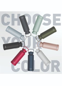 BEOLA Insulated Thermos Water Bottle With Straw Lid and Wide Mouth - 750ml, Sailor Blue  - Image 5