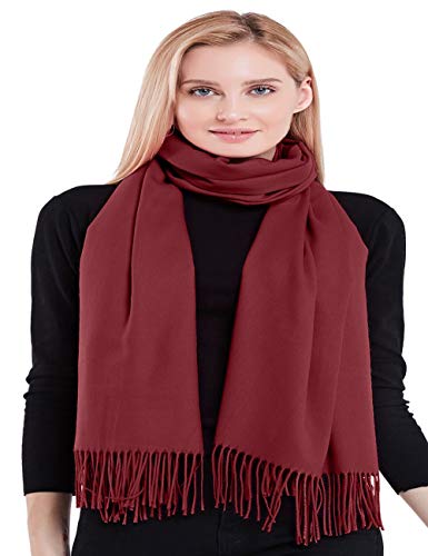 CJ Apparel Burgundy Maroon 100% Cashmere Shawl Pashmina Scarf Wrap Stole Head Wrap Hand Made in Nepal New - Image 4