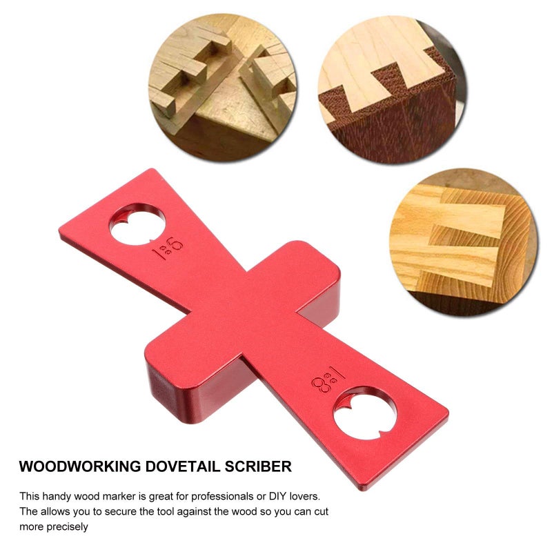 Manual Parallel Marking Gauge Woodworking Layout Tool Dovetail Scriber Mortise Measuring Ruler Set - Image 4