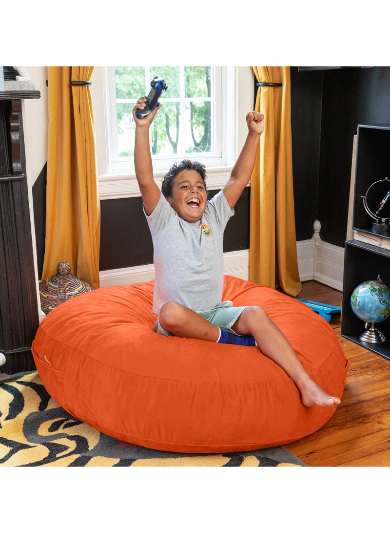 Comfy Comfy Oversized XXL Suede Cocoon Sack Family Bean Bag Orange  - Image 3