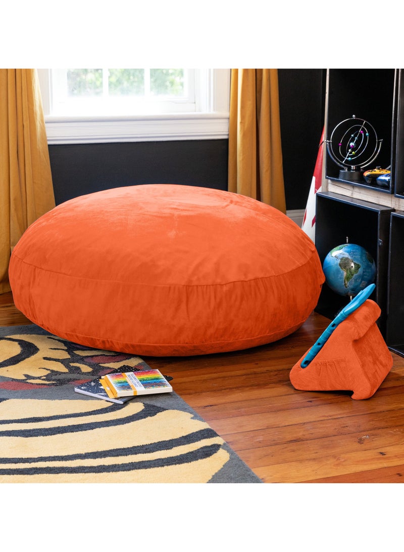 Comfy Comfy Oversized XXL Suede Cocoon Sack Family Bean Bag Orange  - Image 4