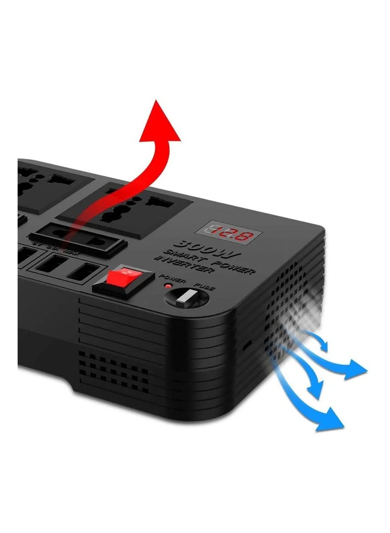12V to 220V Car Power Inverter 300W High Frequency Modified Sine Wave Inverter Multi-Port - Image 4