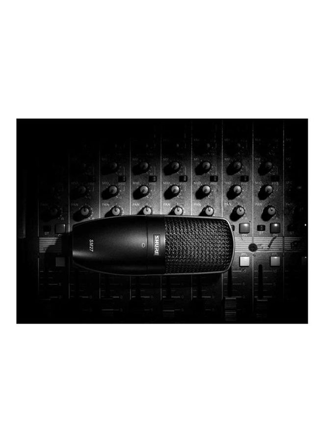 Shure Cardioid Side-Address Condenser Microphone includes Zipper Pouch and Stand Adapter SM27-LC Black - Image 2
