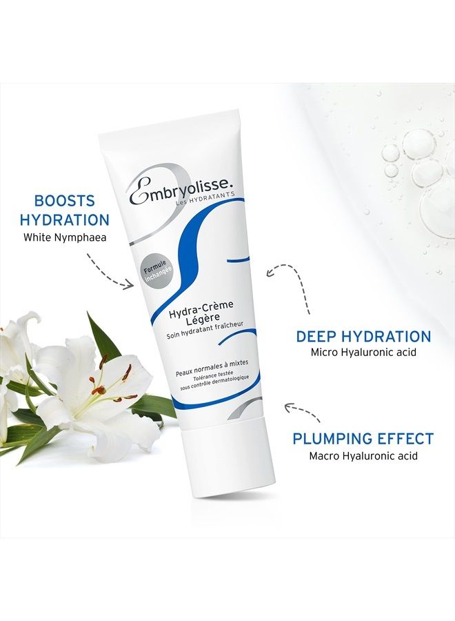 Embryolisse Hydra-Cream Light 1.35 Fl.oz. | Daily Face Moisturizer with Hyaluronic Acid and Water Lily Extracts | Provides Deep and Long-lasting Hydration - Image 4