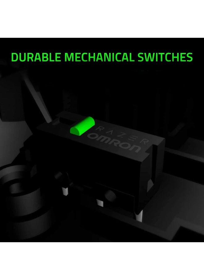 RAZER Wired Gaming Mouse with 6400 DPI Optical Sensor, 5 Programmable Buttons, Mechanical Switches, Rubber Side Grips – Classic Black  - Image 4