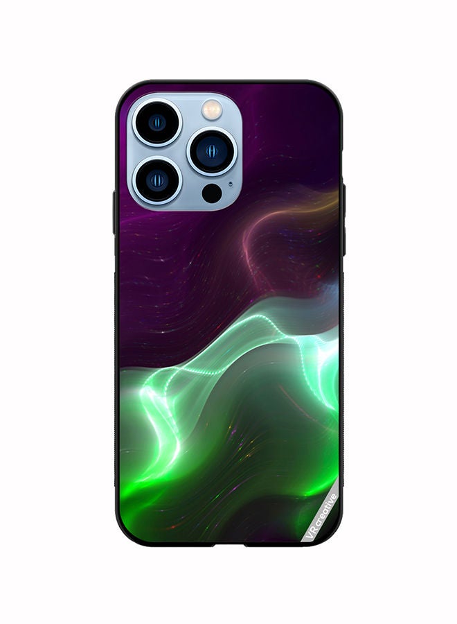 VR CREATIVE Protective Case Cover For Apple iPhone 13 Pro  Abstract Wavy Neon Design Multicolour - Image 1