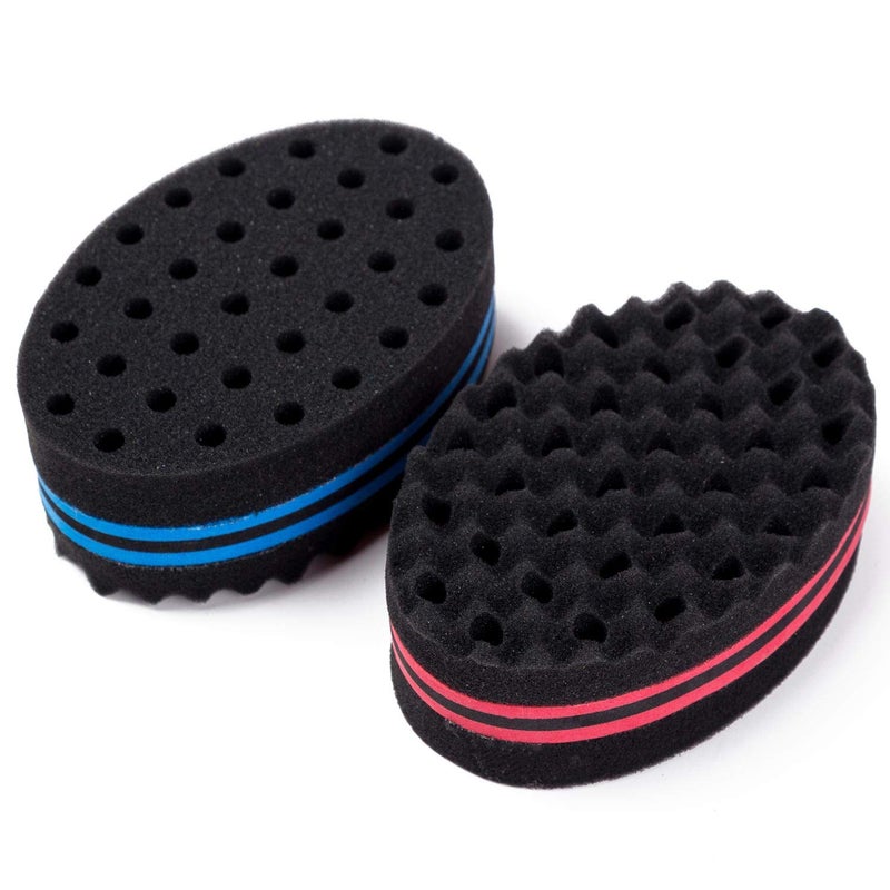 LoveBB 4 Pcs Small Holes Hair Twist Sponge, Barber Curl Sponge Brushes for Dreads Locking Afro Curl Coil Comb Care Tool - Image 2