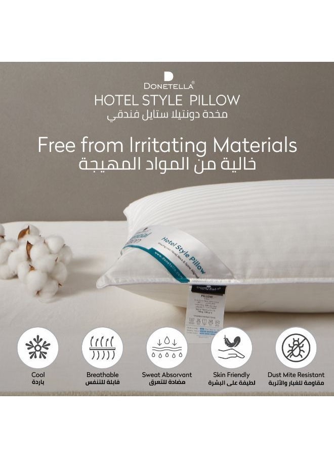 Cotton Pillow 1-Piece 1200 Gm King Size Bed Pillow 50X75 Cm Hotel Style Striped Double Edge Stitched Premium Gel Fiber, Soft Loft, Moon White - pzsku/Z36E751021DF3BA8681DDZ/45/_/1690388872/d0721c70-64a5-4fd3-a2e4-1765d53cc20c