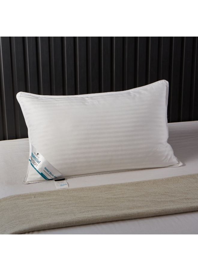Cotton Pillow 1-Piece 1200 Gm King Size Bed Pillow 50X75 Cm Hotel Style Striped Double Edge Stitched Premium Gel Fiber, Soft Loft, Moon White - pzsku/Z36E751021DF3BA8681DDZ/45/_/1690388874/1194cdc0-8b07-4471-91c1-c4c0b3429996