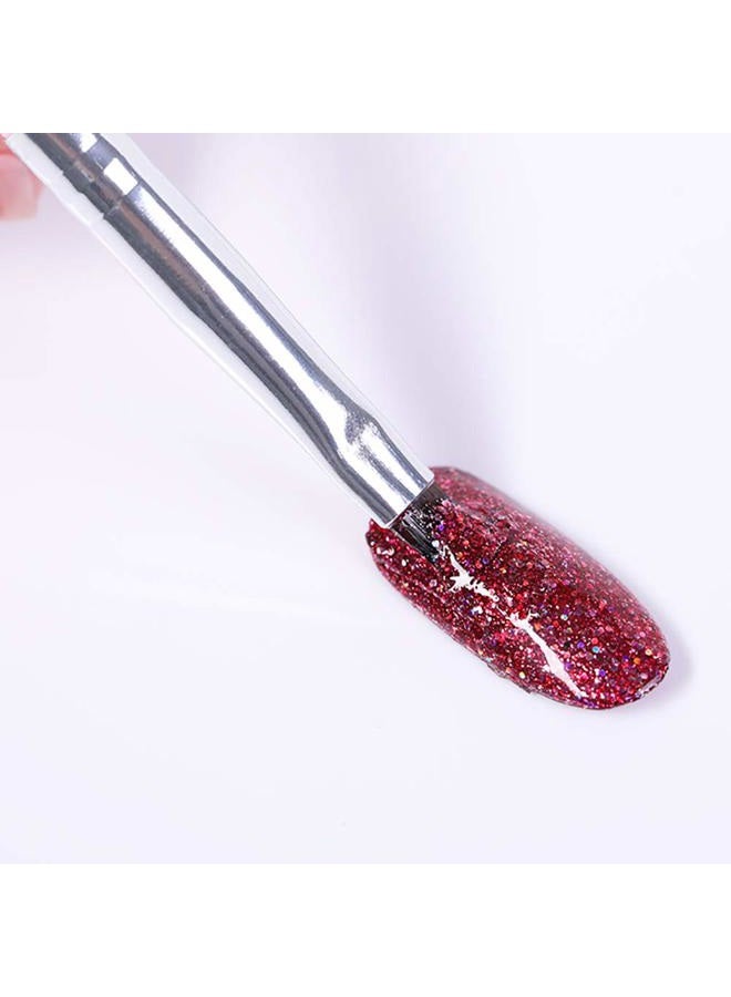 WOKOTO 1 Pcs Rose Gold Acrylic Nail Brush For Manicure Nail Art Painting Detail Brushes, Professional Nail Art Brush Set For Acrylic Application Polish UV Gel Builder Set Brush Tool - Image 5