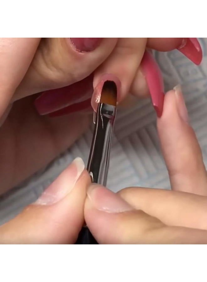 WOKOTO 1 Pcs Rose Gold Acrylic Nail Brush For Manicure Nail Art Painting Detail Brushes, Professional Nail Art Brush Set For Acrylic Application Polish UV Gel Builder Set Brush Tool - Image 4