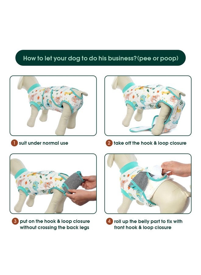 Kuoser Recovery Suit for Dogs Cats After Surgery, Professional Pet Recovery Shirt Dog Abdominal Wounds Bandages, Substitute E-Collar & Cone,Prevent Licking Dog Onesies Pet Surgery Recovery Suit - Image 4