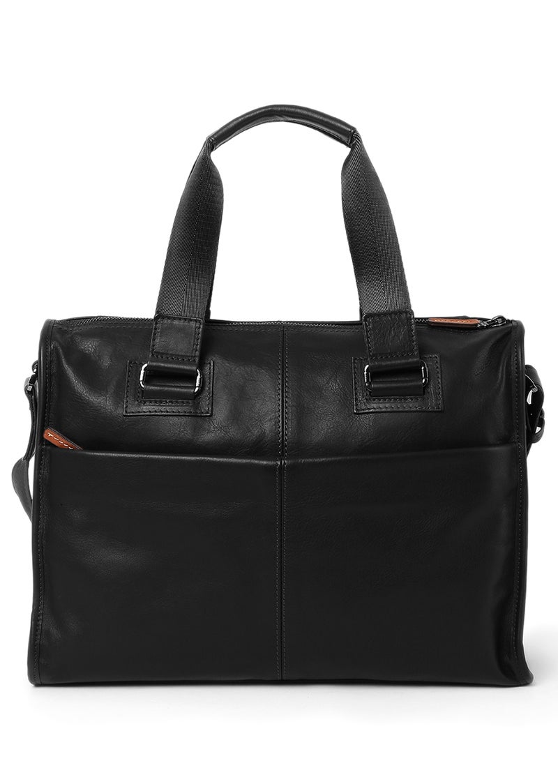 Bond The Bond Leather Laptop Bag Black - 1173 / 1131 - Image 1