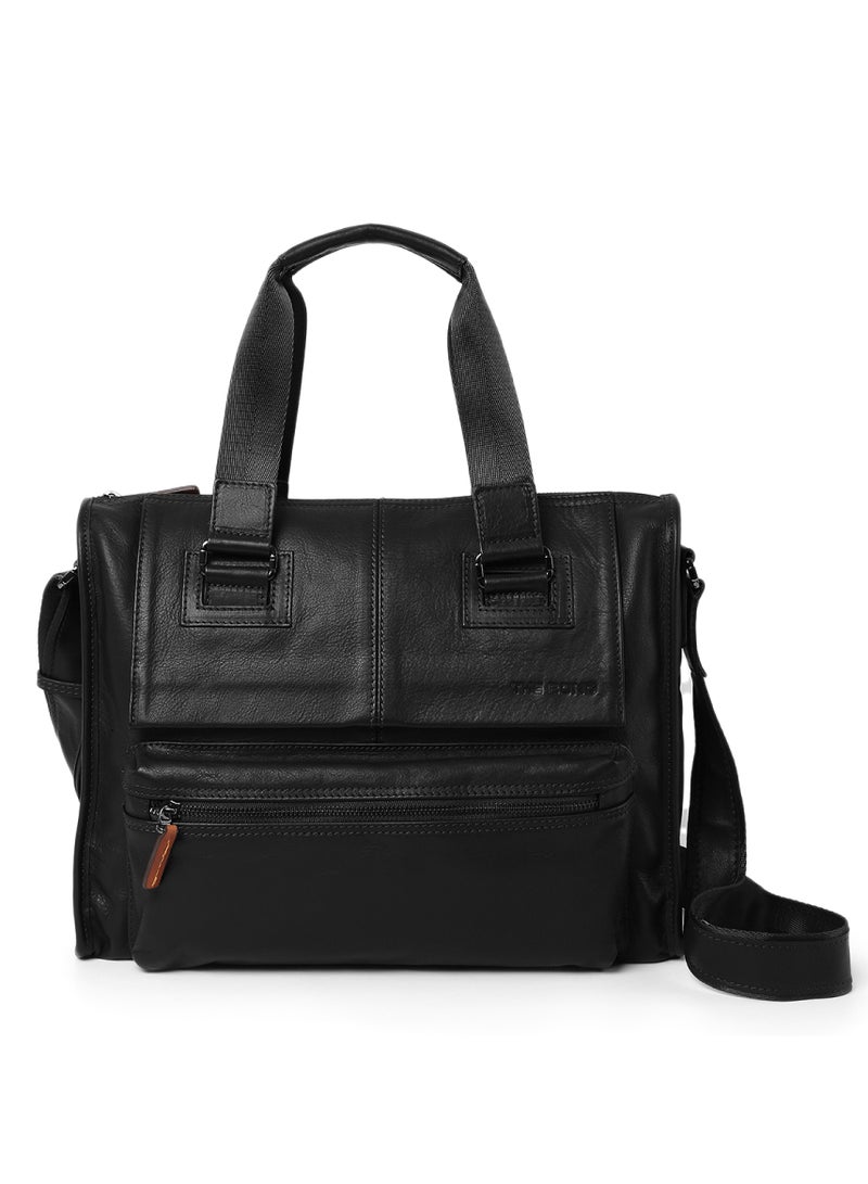 Bond The Bond Leather Laptop Bag Black - 1173 / 1131 - Image 2