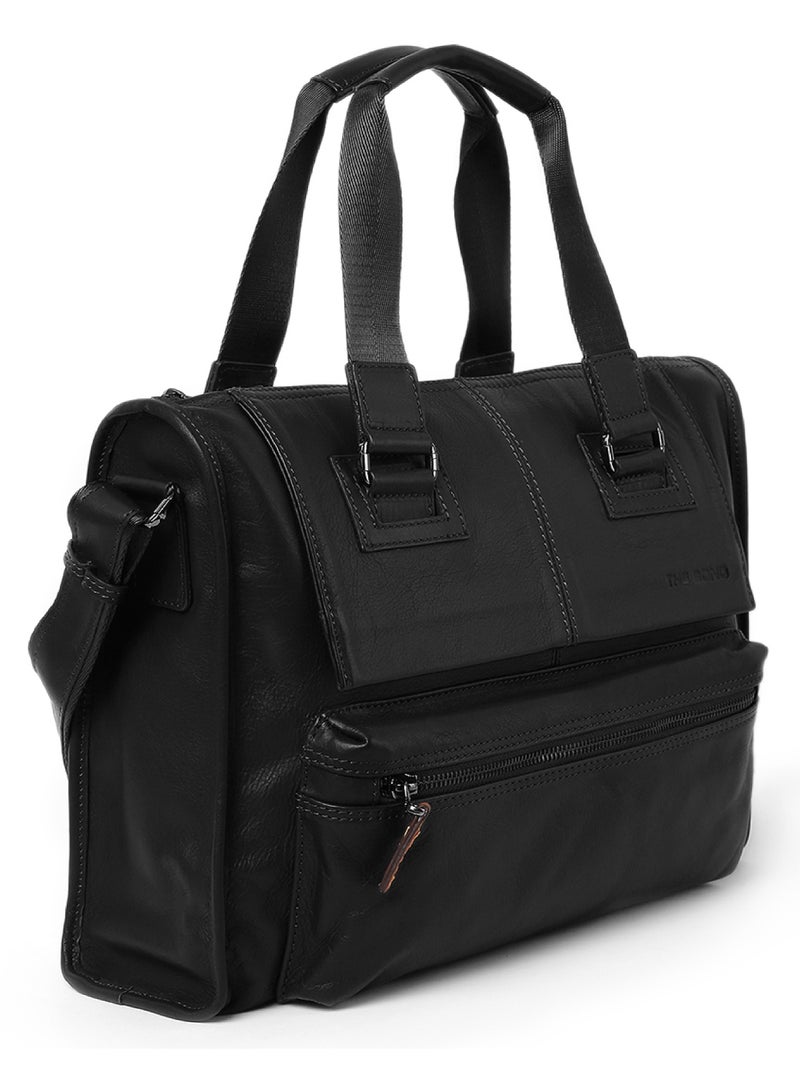 Bond The Bond Leather Laptop Bag Black - 1173 / 1131 - Image 3