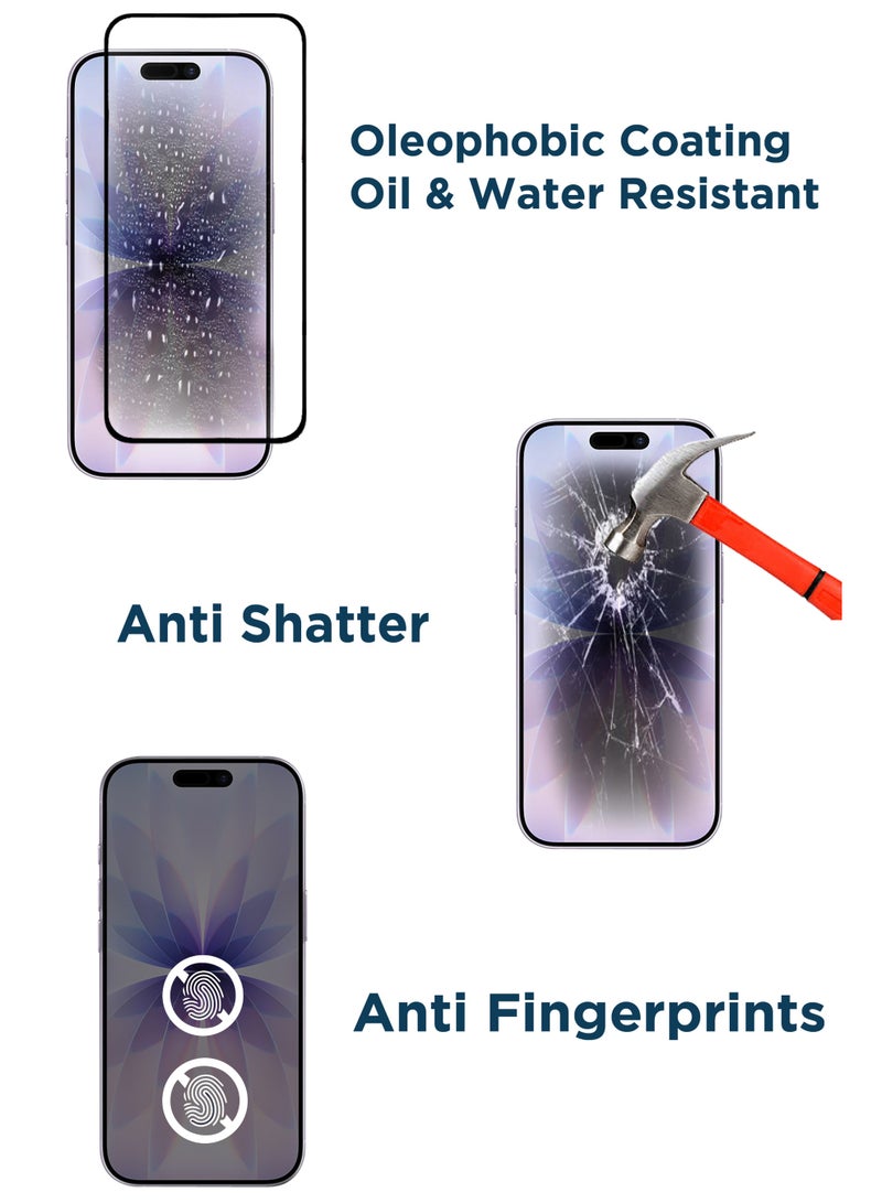 BYTER For iPhone 17 -  Nano Flexible Full Glue Tempered Glass Screen Protector - Delicate Touch , Higher Transparency , Easy to Install ,Anti-scratch and Bubble-free Screen Protector - Image 4