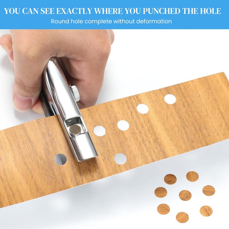 Serplex Hole Punch 38 inch10mm Single Hole Punch Heavy Duty Hole Puncher Single SpringLoaded Design Portable Paper Punch Hole Punch for Wooden Edge Bands Plastic Paper Crafting DIY - Image 5