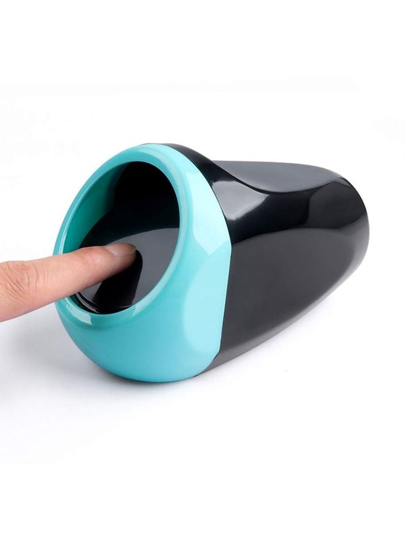 SYOSI 2PCS Auto Car Trash Rubbish Can, Mini Dust Bin Portable Garbage Bin, Garbage Can Waste Storage for Car Home Office Desktop  Interior Outdoor Camping ï¼ˆYellow, Blueï¼‰ - Image 3