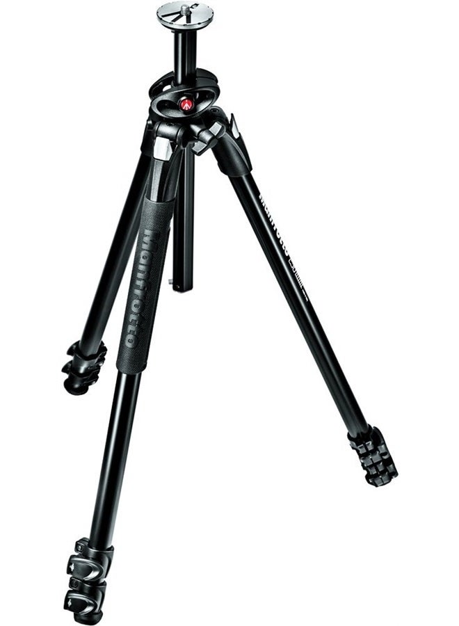 Manfrotto 290 حامل ثلاثي الأبعاد من الألمنيوم مزدوج 3 أقسام مع رأس ثلاثي الاتجاهات (MK290DUA3-3WUS)، أسود