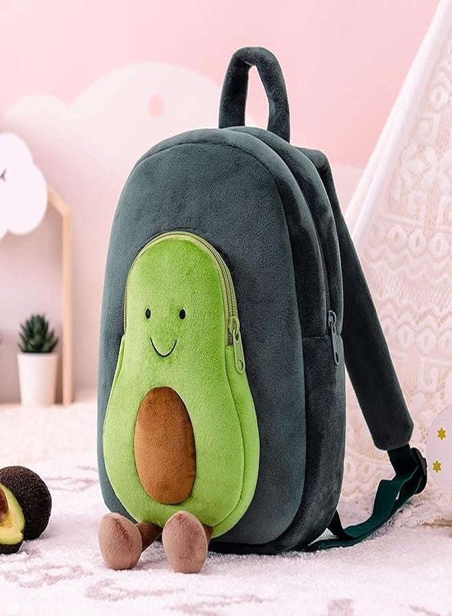 MELVIS Cute Kids Backpack Toddler Bag | Plush Animal Cartoon Mini Travel Bag for Baby Girl & Boy 1-5 Years | Small Size (Avacado) - Image 4