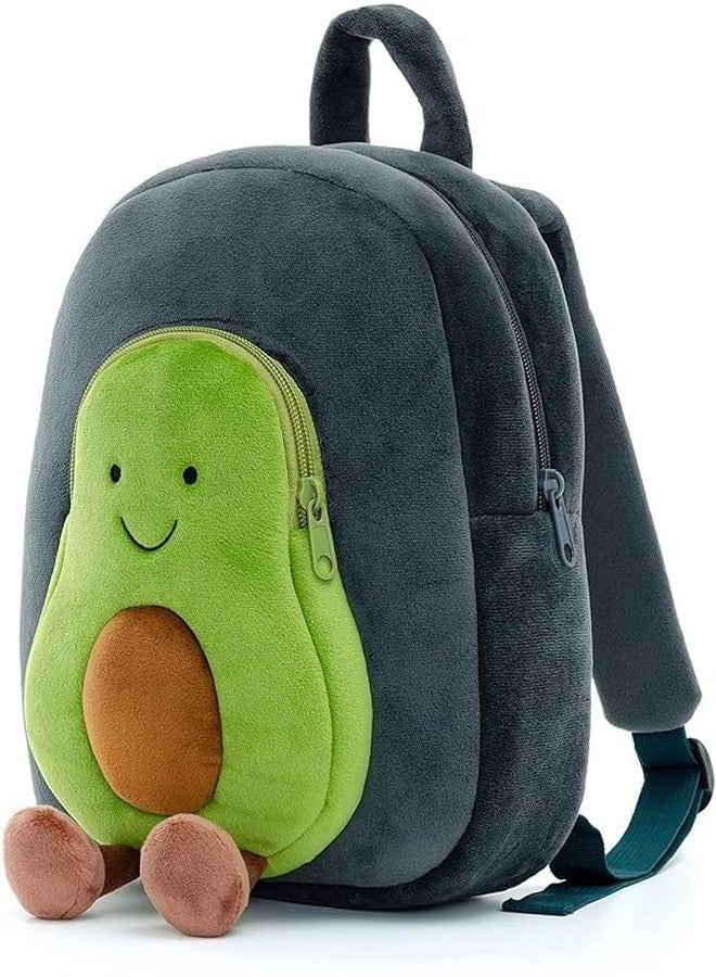 MELVIS Cute Kids Backpack Toddler Bag | Plush Animal Cartoon Mini Travel Bag for Baby Girl & Boy 1-5 Years | Small Size (Avacado) - Image 2