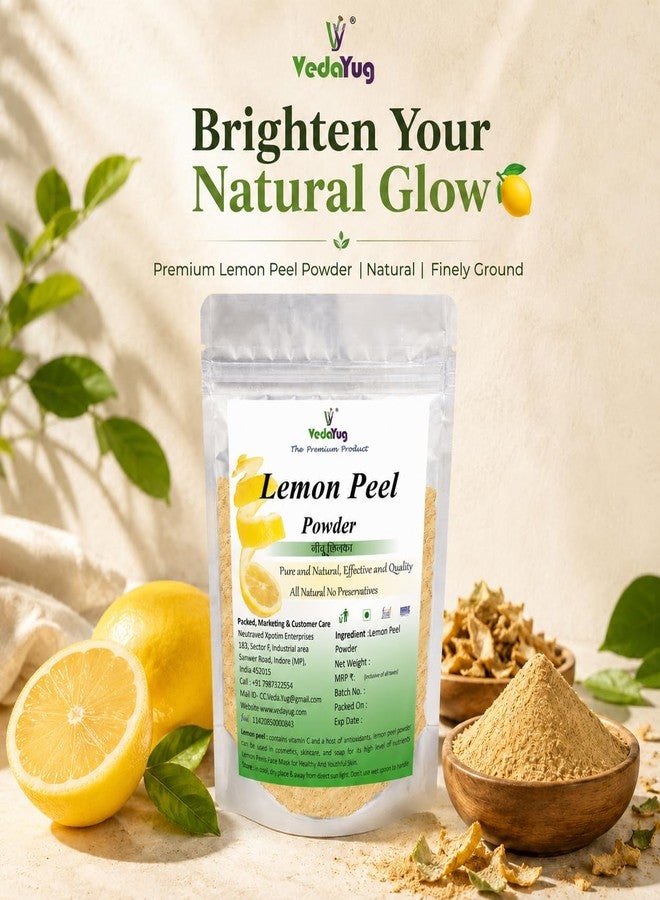 VY VedaYug Lemon Peel Powder 400g |Pure & Natural | Ideal For Face & Skin Lemon Peel for Face Care- 400g - Image 5
