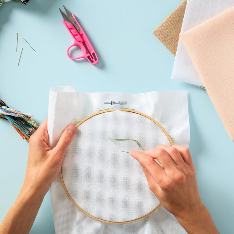 PINACO INDIA PINACO Wooden Embroidery Ring Hoop Frame Premium Brass Screw (5 Ply) Pack of 4 (6 Inch) - Image 4