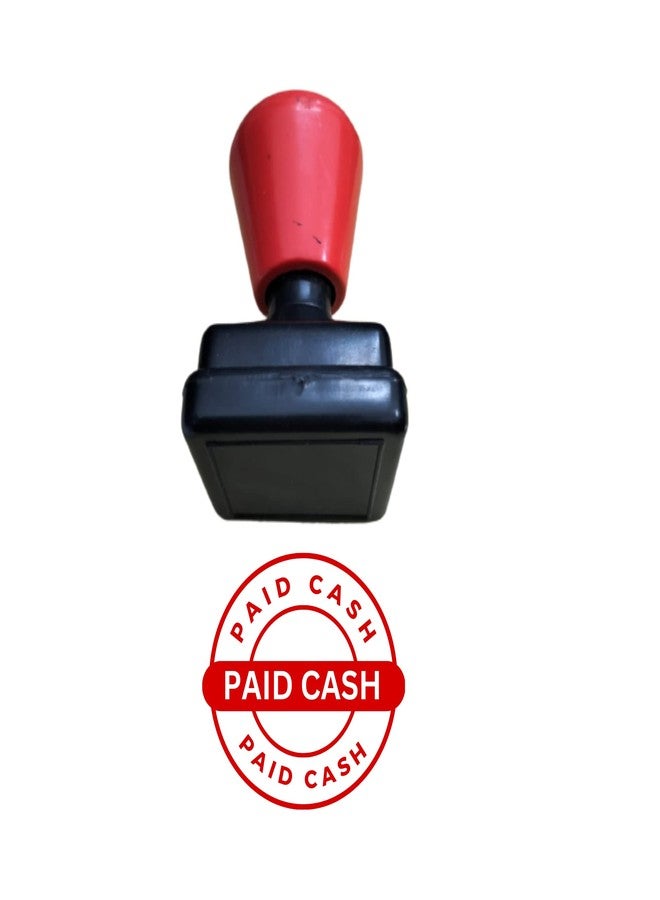 Monotech Enterprises Pre-Ink Stamp with Message Paid Round Shape (Red) - Image 1
