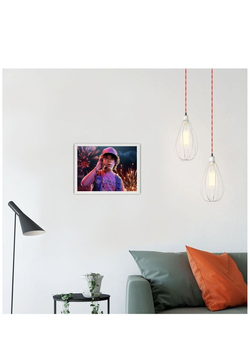 MEC - Stranger Things Character Dustin Henderson Digital Wall Art Poster Frame 21x30 cm - Image 1