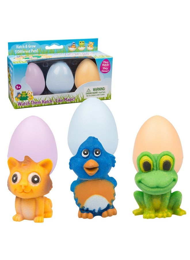 SCS Direct Easter Grow Pets for Kid Egg Hunt- 5 Pk- Hatch Surprise Animals That Expand 5-6x in Water-Cat, Bird or Frog - Great Candy Alternative & Basket Stuffers- Make Your Next Scavenger Hunt Extra Special! - Image 1