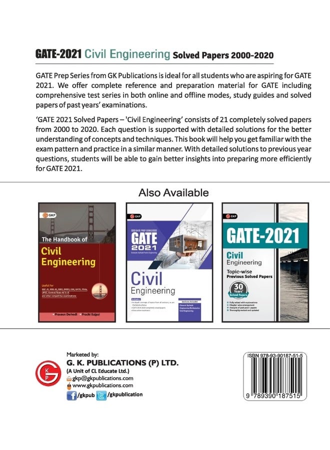 GATE 2021 : Civil Engineering - Solved Papers 2000-2020  - Image 2