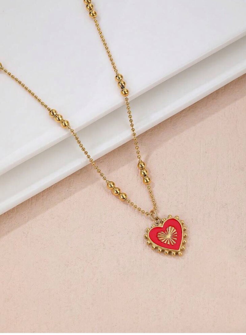 إيكوال سلسال نسائي راقي وأنيق من الاستانلس ستيل عالي الجودة مطلي باللون الذهبي - Image 1