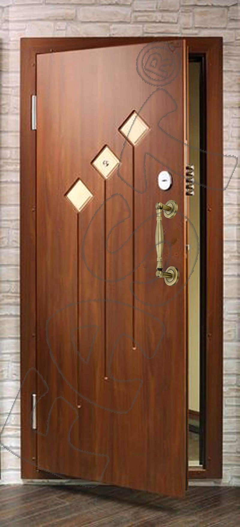 FAST Dh43 Main Door Pull Handle For Pull And Push All Type Home & Office Doors (8 Inch Brass Antique) - Image 4